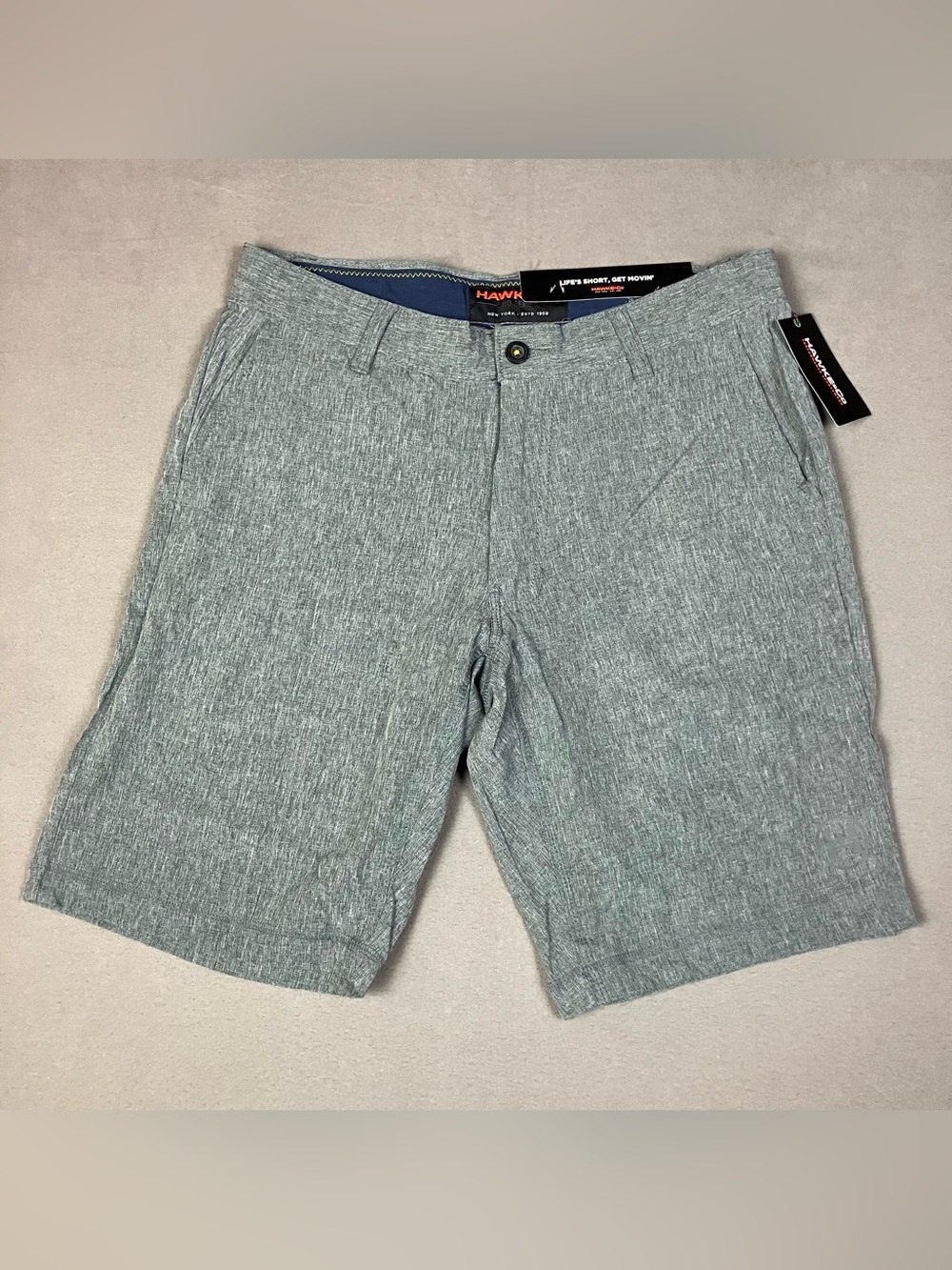 Hawke & Co. Men’s Size 30 Stretch Hybrid Performance Shorts Light Gray NWT!